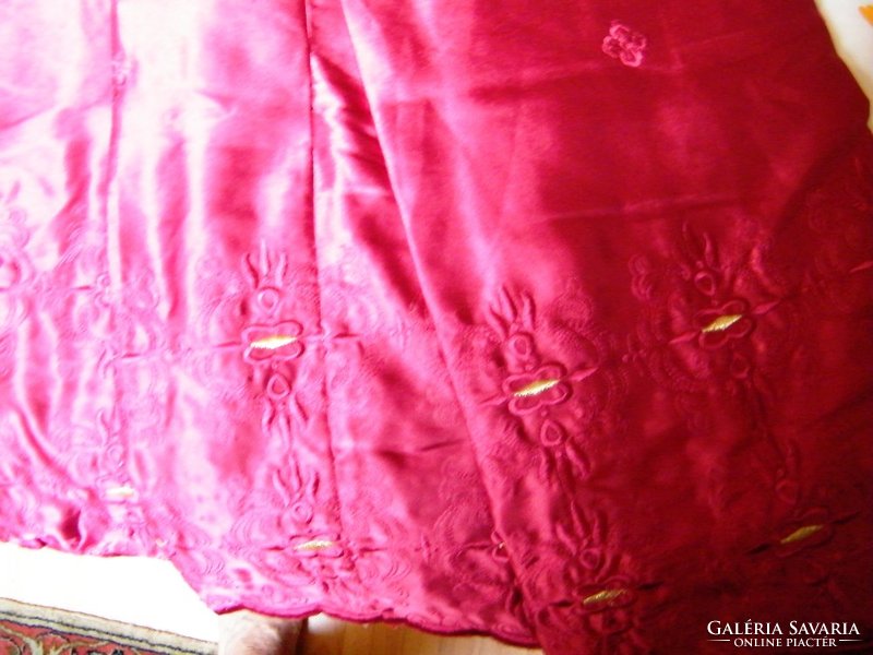 2 Pcs, silk for French bed, embroidered decorative strip x