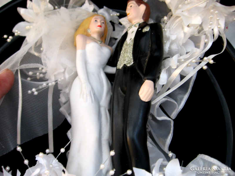 Lakodalmi, esküvői torta dísz menyasszony, vőlegény