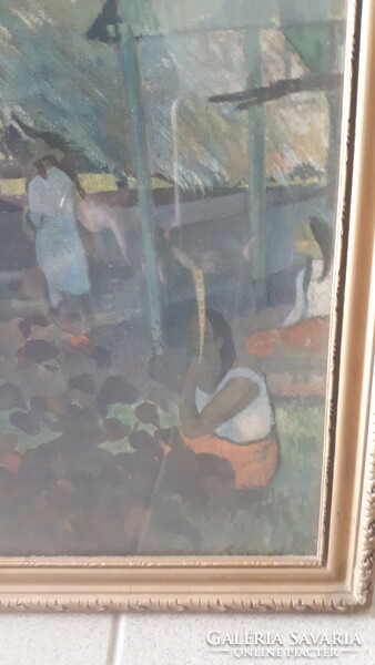 Paul Gauguin festő fekete sertések repro