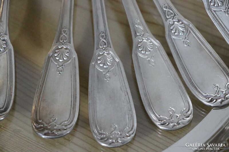 French silver plated cutlery spoon and fork