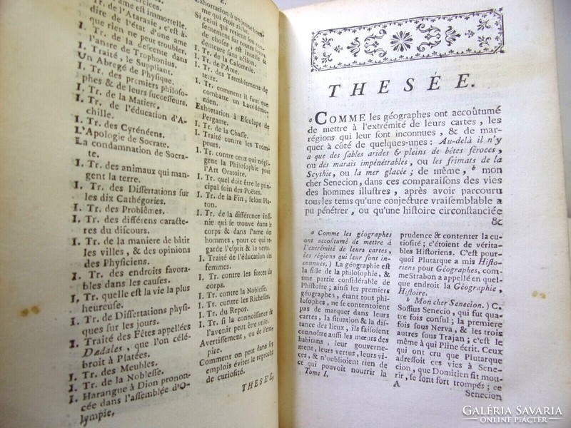 Plutarque - Les vies des hommes illustres - 1762