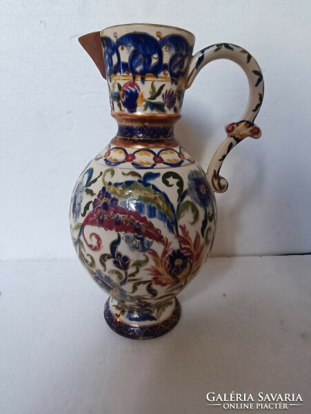 Antique historicism fischer budapest pitcher pouring gold 36cm