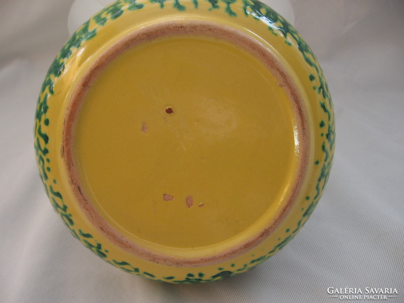 Retro dripped ceramic ikebana bowl