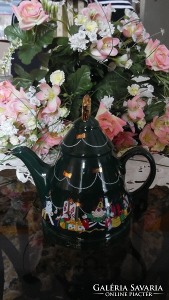 Happy Christmas Teapot by Wade