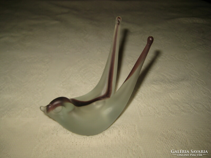 Murano glass bird, interesting, beautiful object, base polished, 11 cm