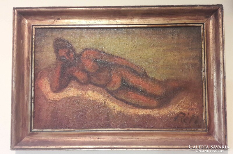 Matyás Réti nude oil painting
