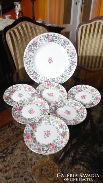 Crown Staffordshire Thousend Flowers süteményes készlet