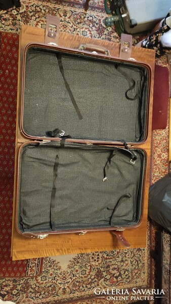 Retro travel suitcase leather 2 pcs