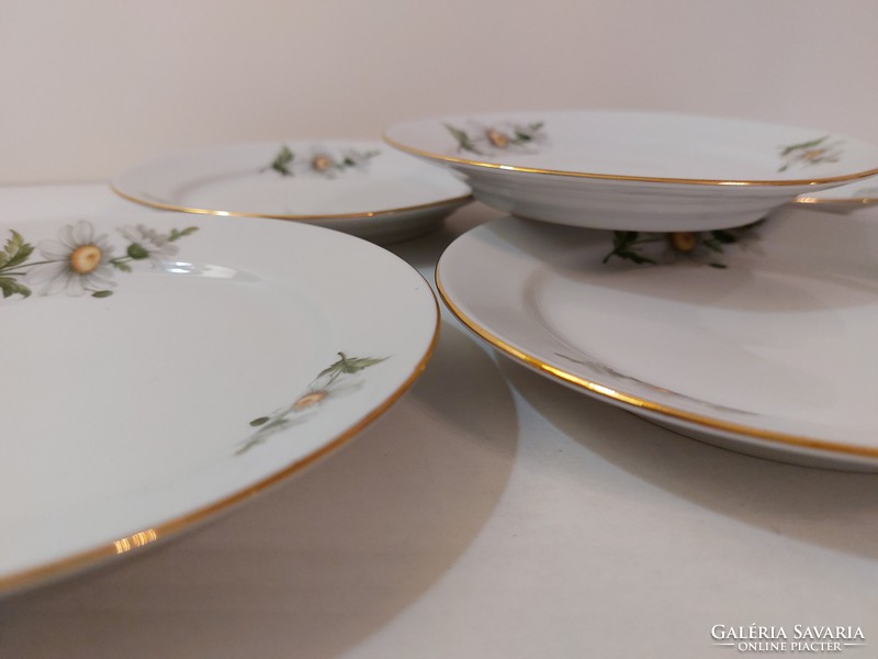 Retro set of 6 lowland porcelain daisies small plates