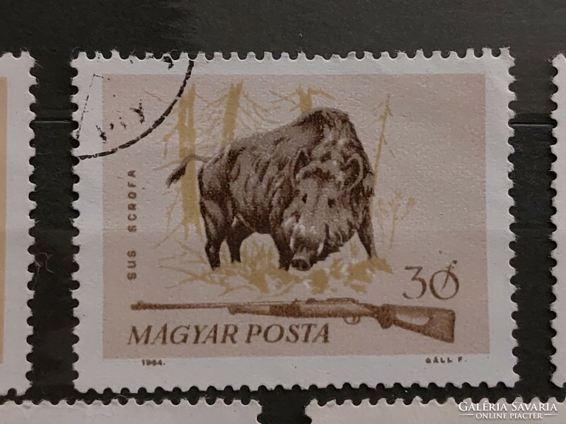 5 db vadállatos vadászos bélyeg 1964 Gáll F.