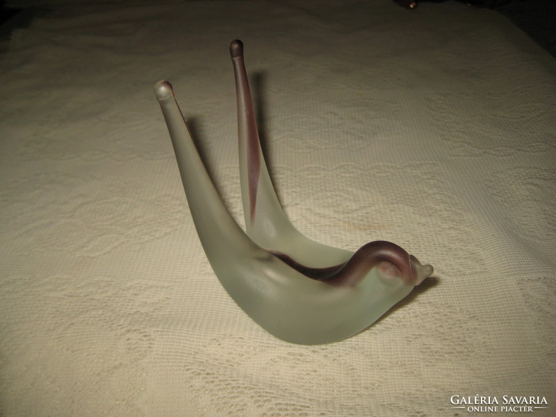 Murano glass bird, interesting, beautiful object, base polished, 11 cm