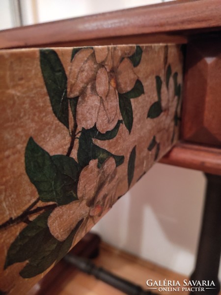 Antique restored Biedermeier sewing table