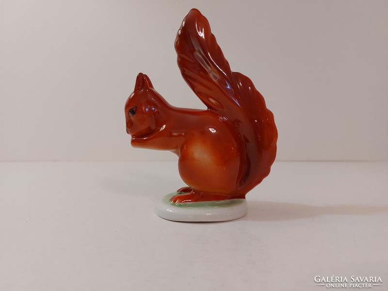 Retro régi Hollóházi porcelán vörös mókus