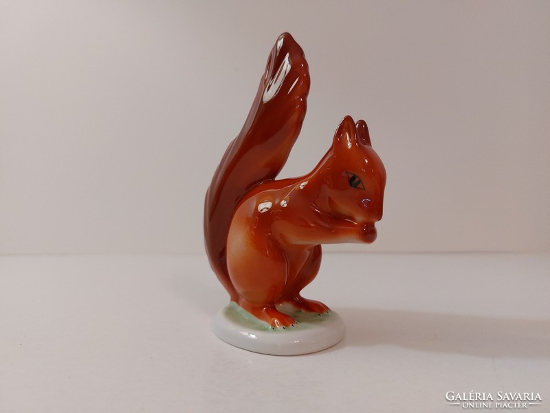 Retro régi Hollóházi porcelán vörös mókus