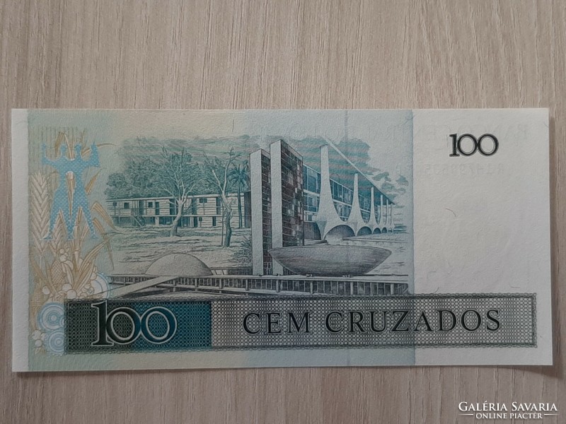 1987 Brazil 100 Cruzeiros  UNC ropogós bankjegy