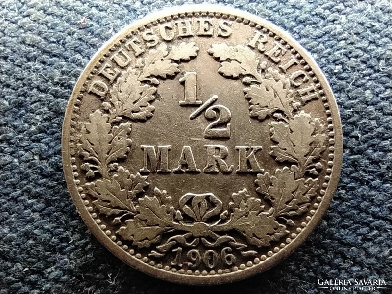 Németország Második Birodalom II. Vilmos (1888-1918) .900 ezüst 1/2 Márka 1906 A (id67611)