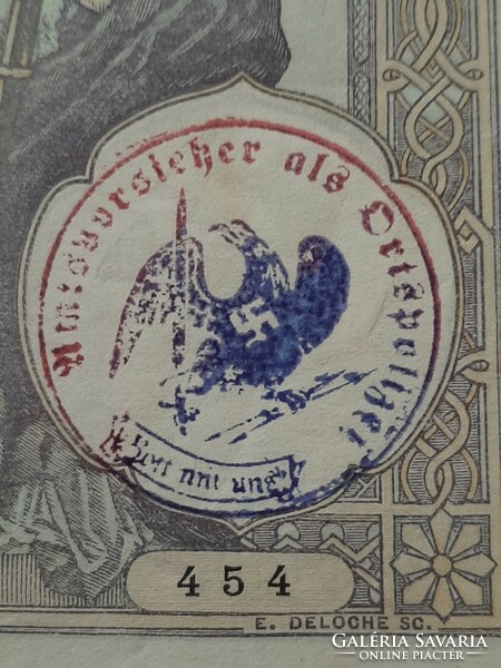 Serbia 100 dinars 1941 with rare round stamp