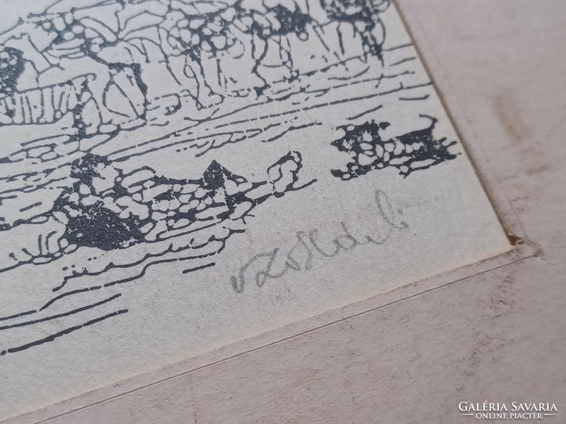 Lowland scene, heron wells (marked graphic, full size 29.5x21 cm)
