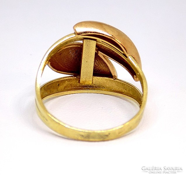 Stoneless tricochlor gold ring (zal-au112006)