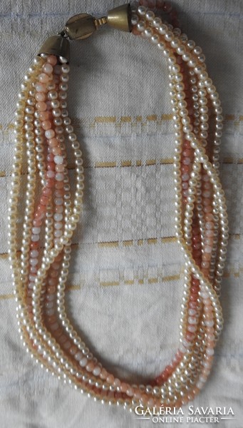 Old multi-row pearl necklaces