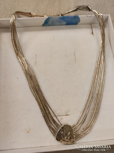 Silver multi-row necklace-necklace (silpada)