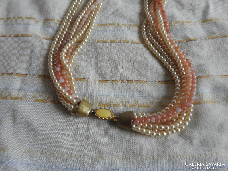 Old multi-row pearl necklaces