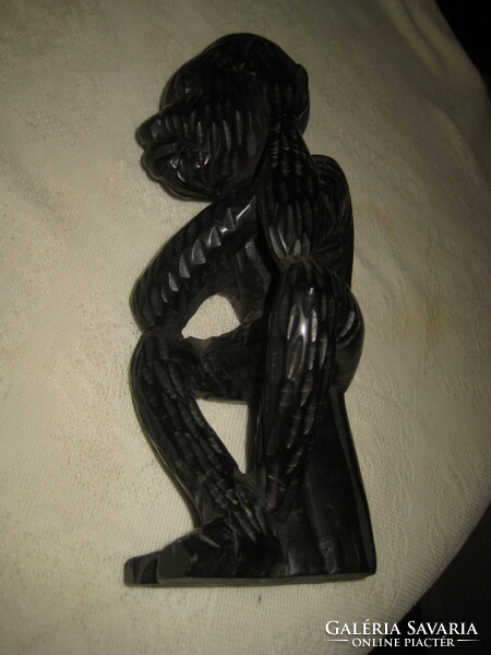 Seated African, black figure 29 cm