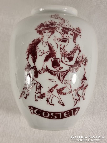 Costei rosenthal handmade germany porcelain showcase oval tummy vase.