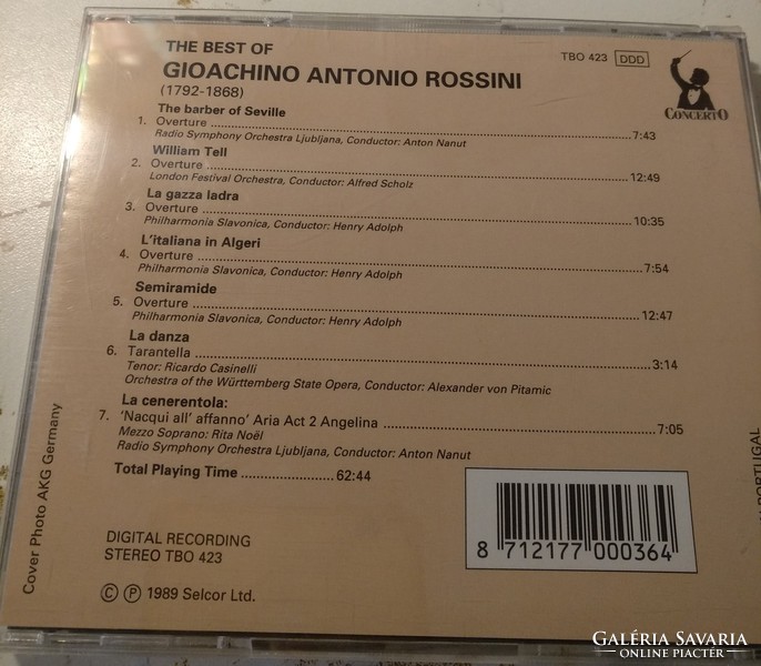 The best of Rossini cd. Recommend!
