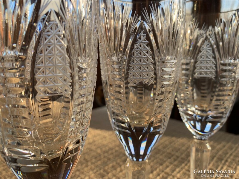 3 Pcs. Crystal champagne glass