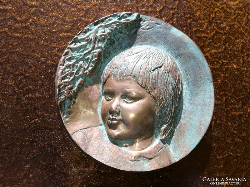 Bronze plaque, desk decoration