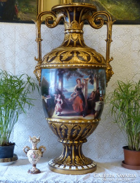 115 cm. klasszicista stil váza / Italia.