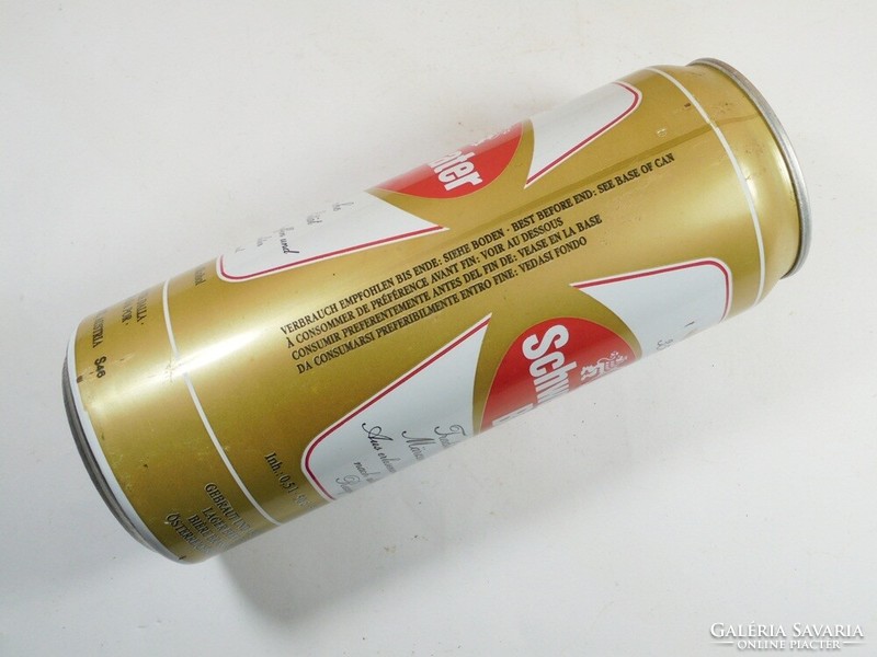 Old retro beer can aluminum can aluminum beer-schwechater bier 0.5l - 1990 Austrian production