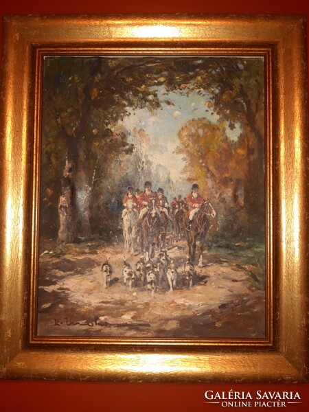 Karl Mohr (1922-2013) - düsseldorf - hunting - c. His painting - 50 cm x 40 cm