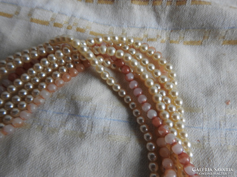 Old multi-row pearl necklaces