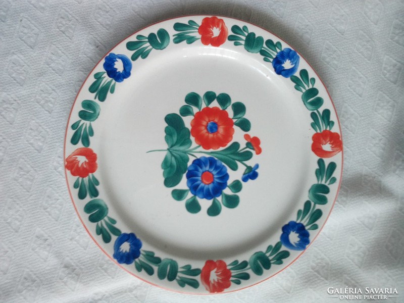 Virágos porcelán falitányér, tányér