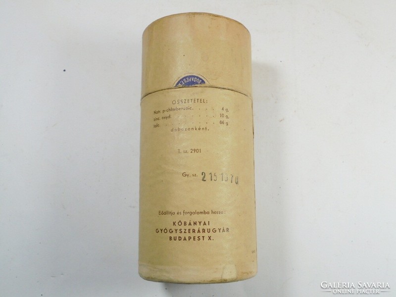 Retro mycosid dusting powder unopened box - Köbánya pharmaceutical factory - from the 1970s