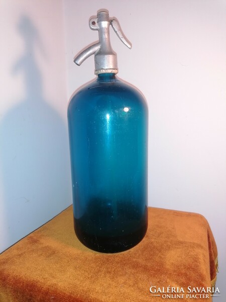 Large. Blue soda bottle