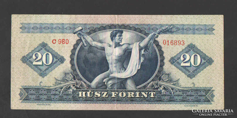 20 HUF 1949. Ef!! Very nice banknote!! Rare!!