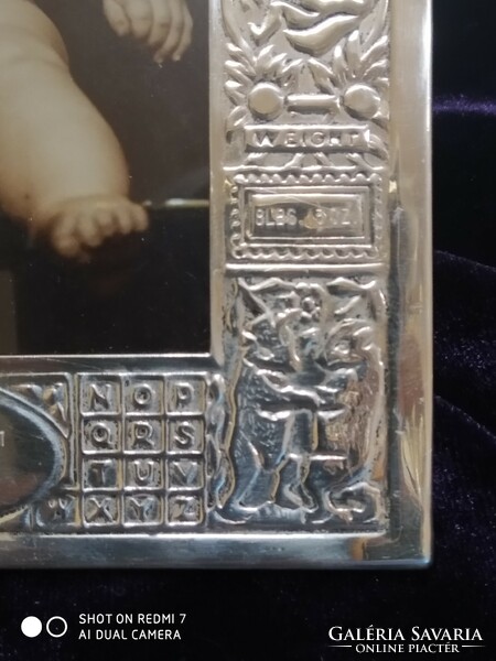 Silver (925 sterling) baptism table picture holder (USA)