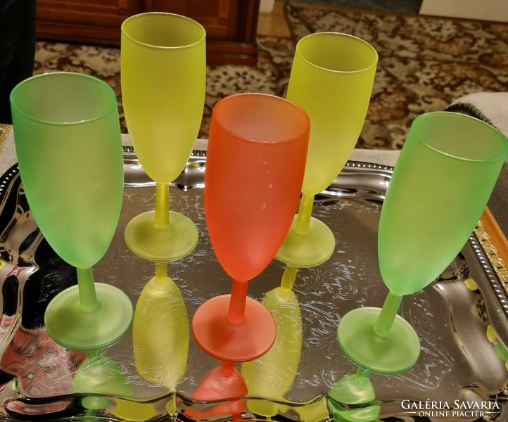 Colorful glass of champagne