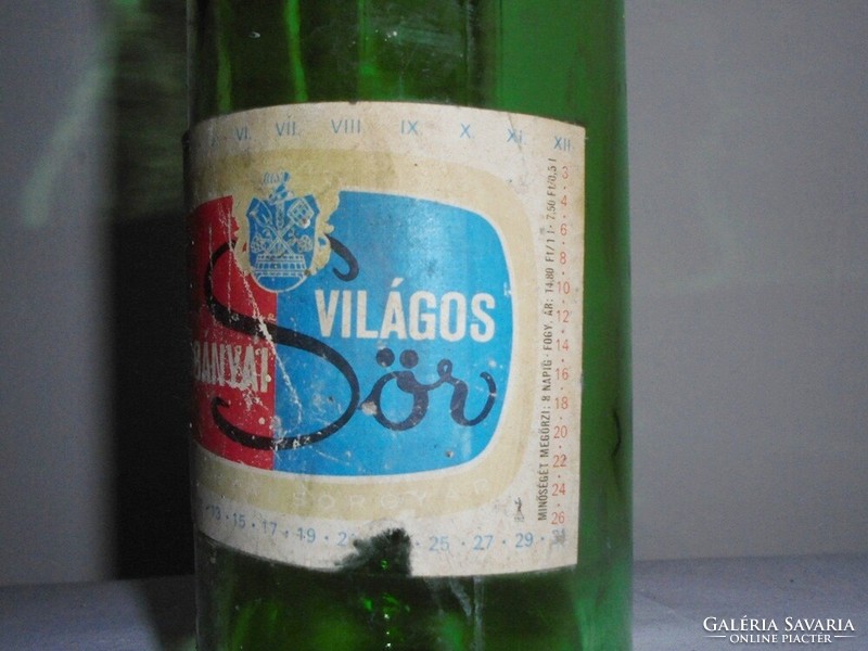 Retro régi Kőbányai világos sör sörös üveg palack - kb. 1980-as évek
