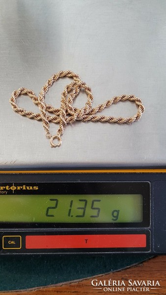 14 K arany csavart nyaklánc 21,35 g