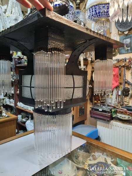 Old restored glass chandelier