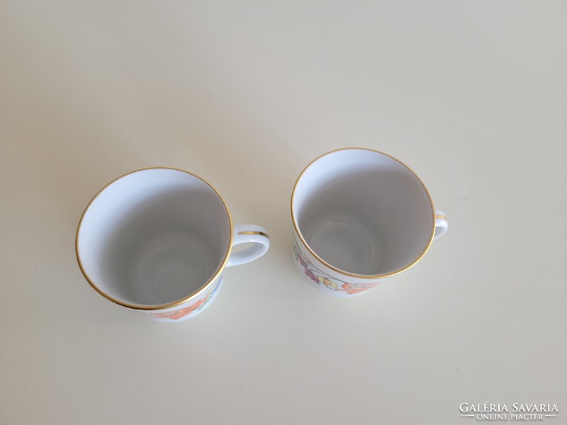 Retro Kalocsai porcelán kávés csésze 2 db