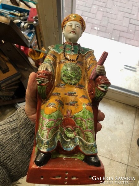 XIX. Pair of century Chinese statues, 25 cm high, flawless pieces