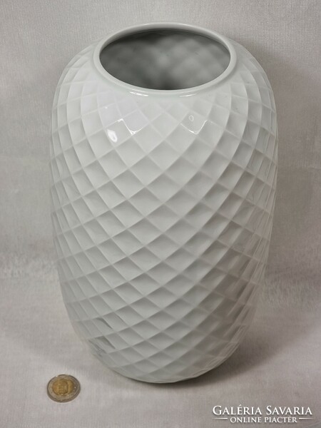 Large German porcelain vase with a special pattern marked Thomas Germany, 1950-60s.