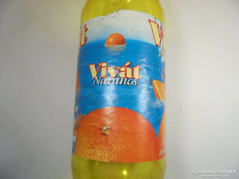 Retro vivát orange juice soft drink soft drink bottle - paper label, plastic bottle - 1998