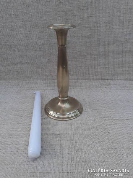 Old art deco copper candle holder with gift candle in good condition