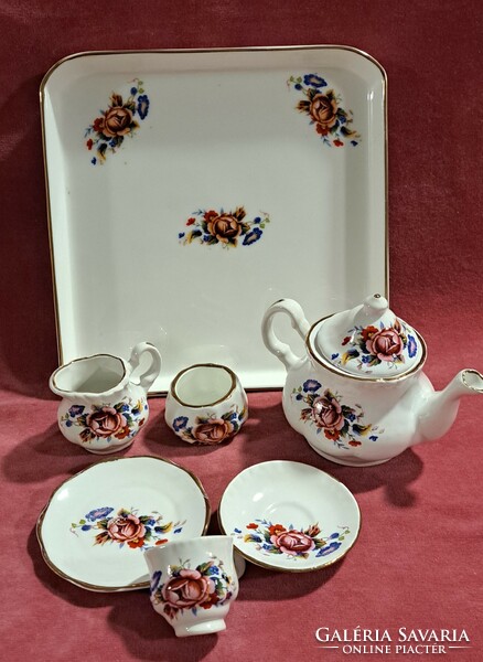 English doll-sized porcelain tea set